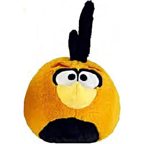 NEW Angry Birds Plush Bubbles Yellow Orange Stuffed Animal Bird Toy 8" w/ SOUND